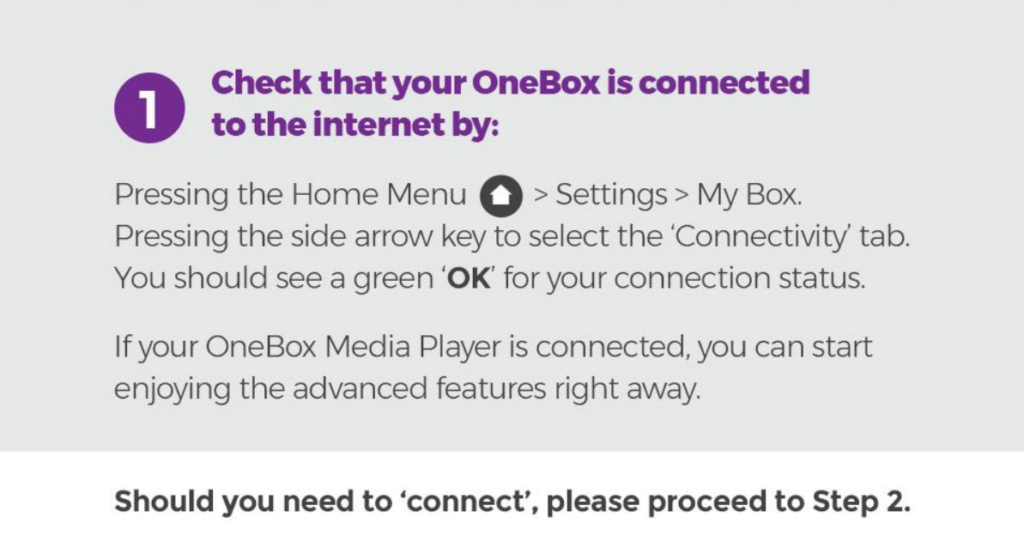 Connect OneBox - Step 1
